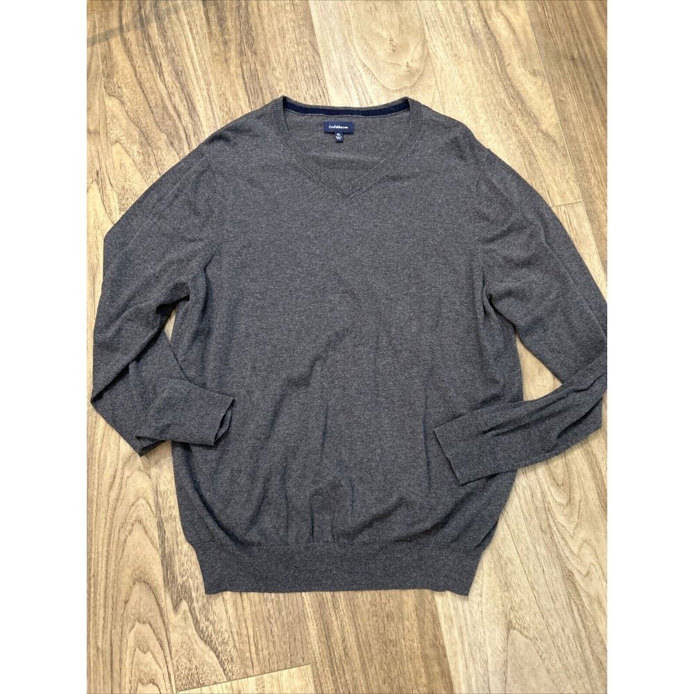 Croft & Barrow XL Mens V-neck Sweater Gray‎